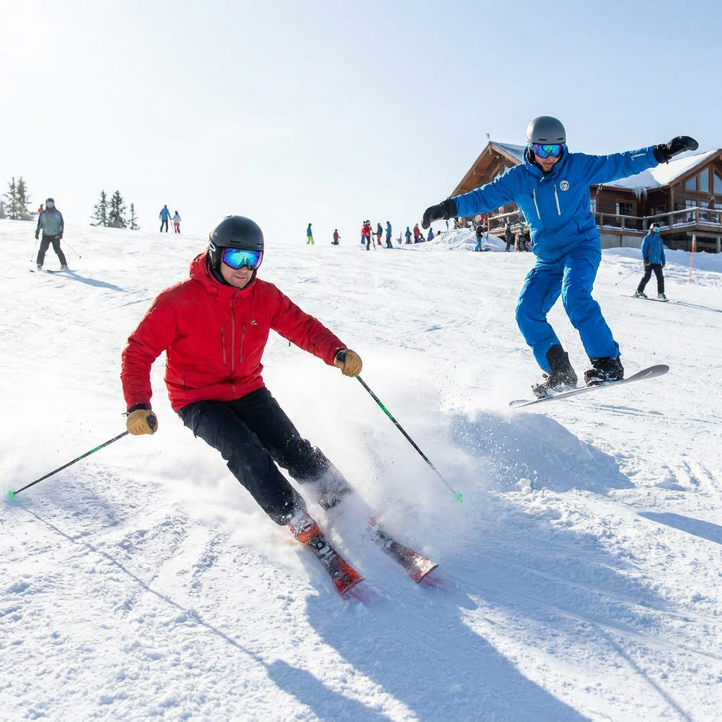 Skier on the slopes in Vail